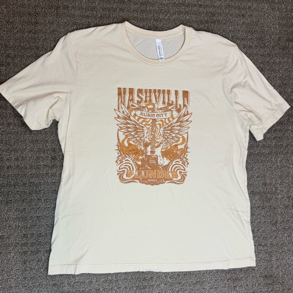 Nashville Tennessee Country Music Short SleeveTShirt Size Xl‎ Short Sleeve Logo